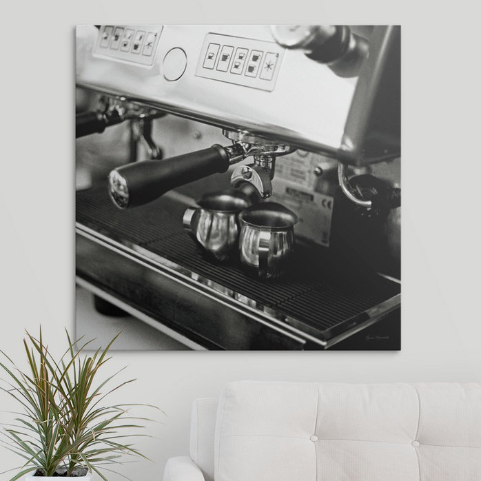 « i » par laura marshall, reproduction de photo Coffeehouse, H 35 po x l 35 po x P 1,5 po, Toile