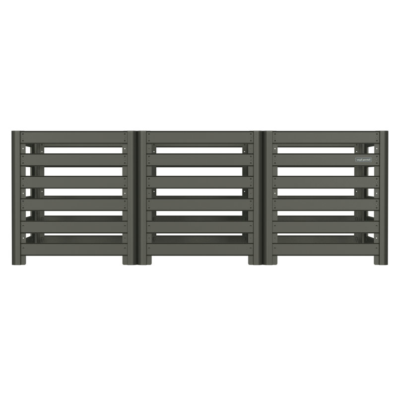 Bac à compost modulaire d'extérieur en métal, 90" x 30" x 32"