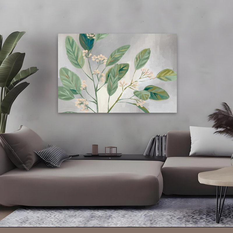 Art floral sur fond doux, H 32 po x l 48 po