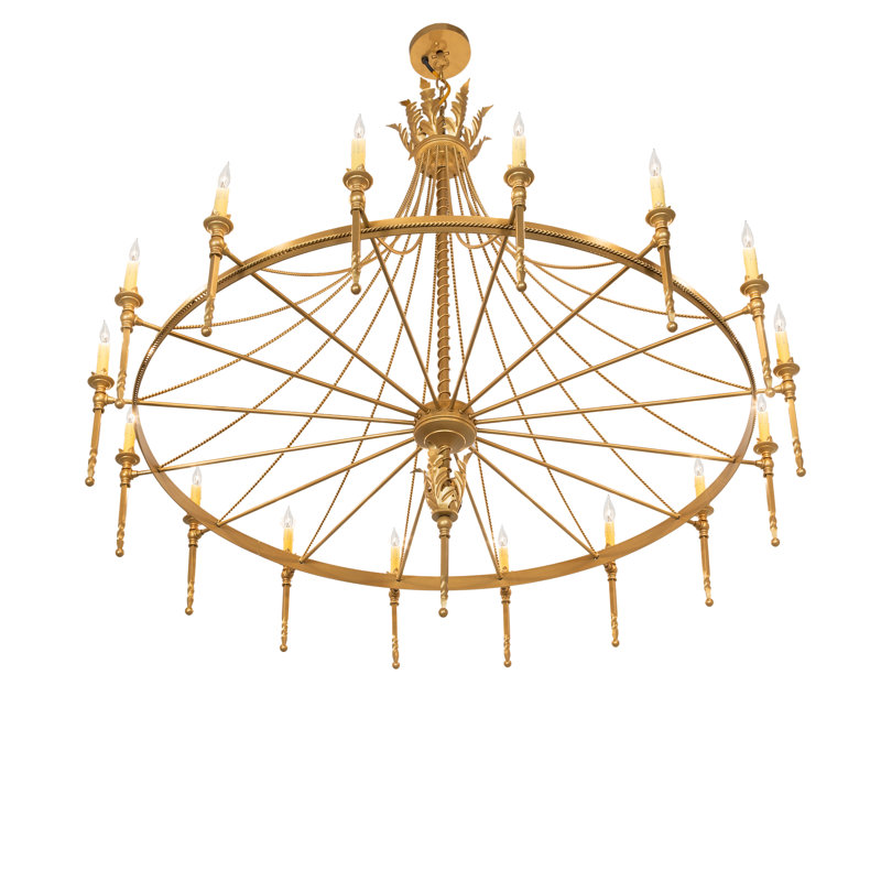 56" Wide Amaury 16 Light Chandelier, 54" H x 56" W x 56" D, Goldtastic, 16