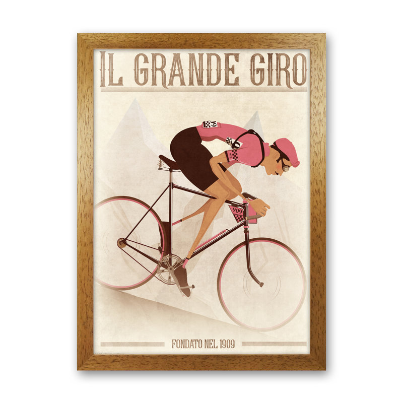 Pink - Print, 30cm H x 21cm W x 3cm D, Oak Framed