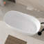 Baignoire de trempage en résine à surface solide de 47 po avec trop-plein et drain escamotable