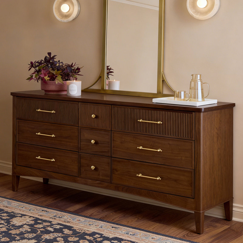 Buffet américain de style minimaliste rétro, Noyer