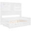 Lit de jour en bois blanc avec lit gigogne et armoire, lit simple simple mais design