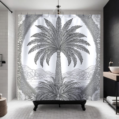 Rideau de douche Herwitt Palm Tree