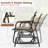 Patio Glider Bench For 2 Swing Gliding Loveseat With Curved Teak Armrests For Porch-1189977388