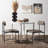 20'' H Leather Upholstered Metal Armchair-455313016
