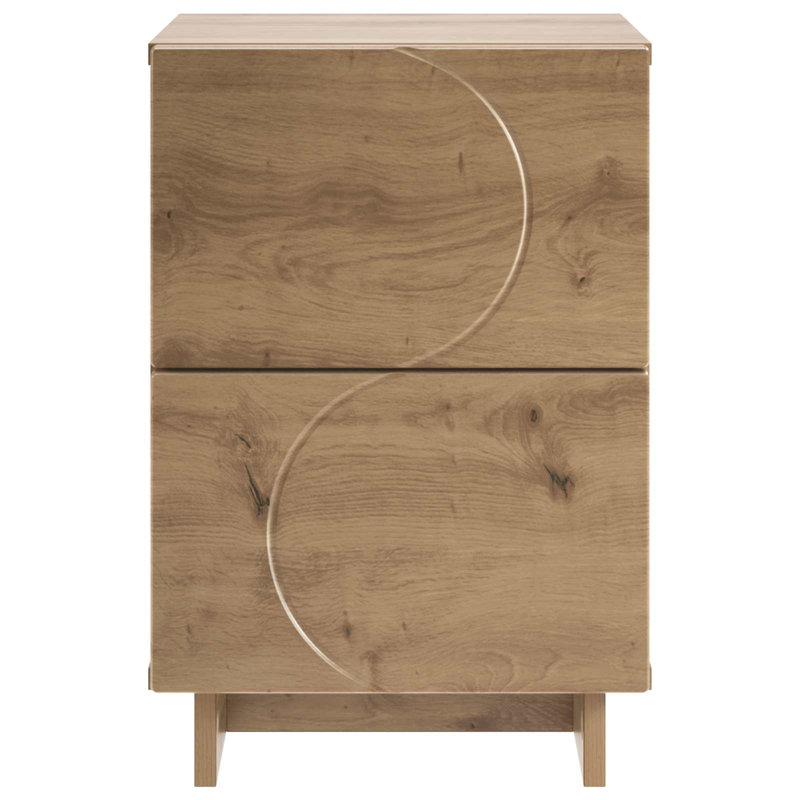 33.5 cm W Bedside Table, Artisan Oak