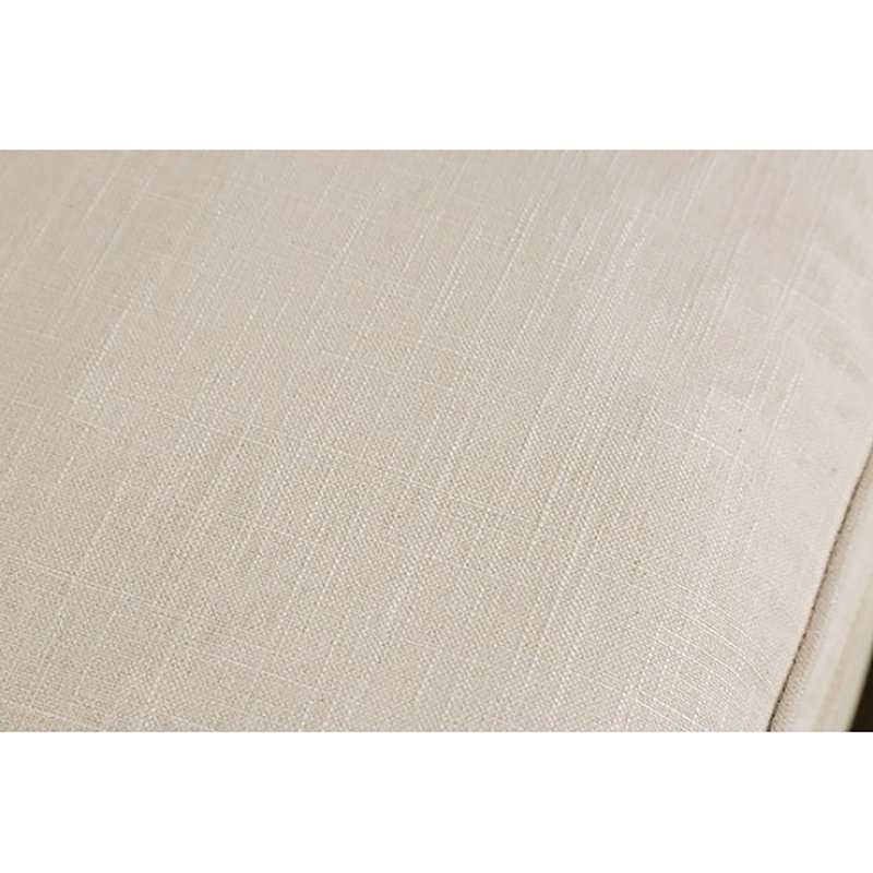 Dallyn Sofa, Linen White Cotton Linen Blend, Dark Brown
