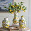 Accent Ceramic Vase With Vibrant Yellow Lemon Accents