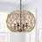 Penland 20-in 4-light Rustic Natural Jute Rope Woven Globe Pendant Light With Brown Canopy