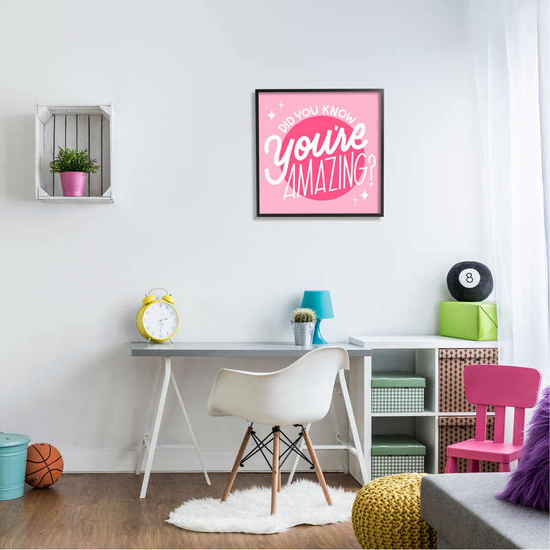 Au-595-Estampe numérique «I'm Amazing Bold Pink» par Hey Bre! Creative Studio, impression, L 24 po x H 24 po x P 1,5 po