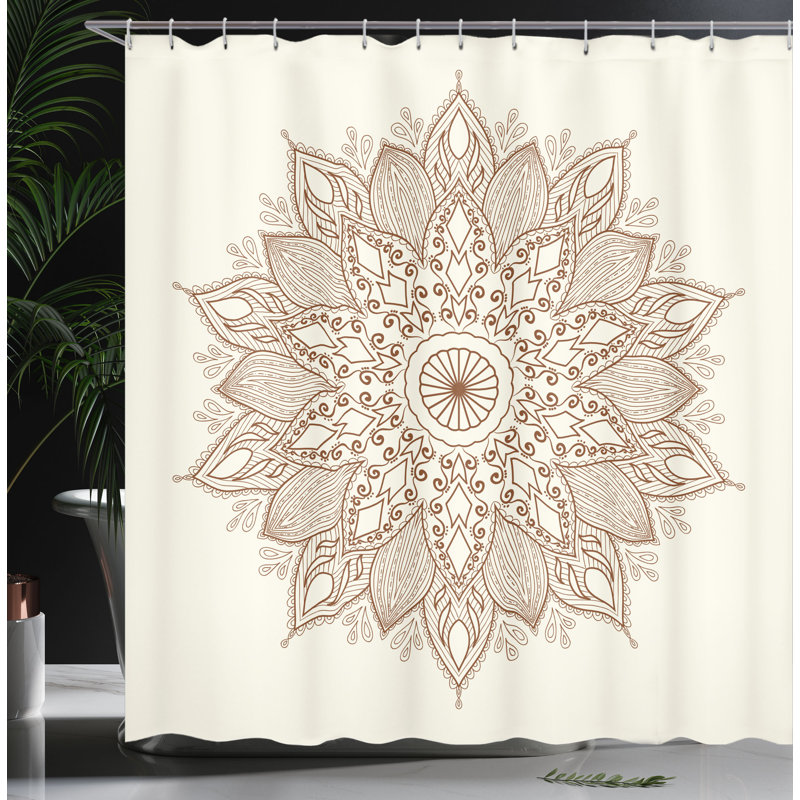 Ensemble de rideau de douche + crochets, H 70 po x l 69 po