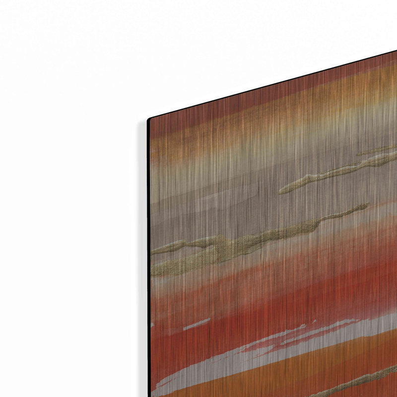 Red Barrel Studio® «Gilded Mandarin III» par Chris Paschke, art mural en métal, H 12 po x l 12 po