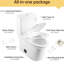 Toilette en céramique à hauteur confortable, chasse 1,1 / 1,6, blanc, siège à fermeture douce, et une chasse d'eau, hauteur et approuvé