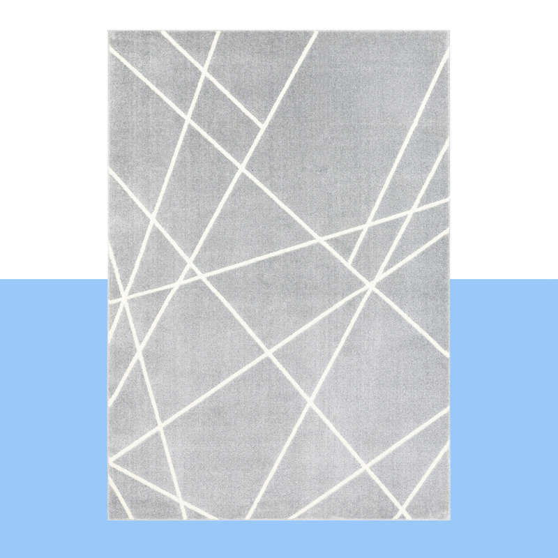 Hostivice Abstract Indoor Rug, Rectangle 5'3" x 7'3"