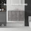 Ensemble de vanité de 91 cm (36 po) avec lavabo, comptoir et dosseret en marbre reconstitué, armoire flottante en contreplaqué, portes à fermeture amortie, chêne gris-133409937