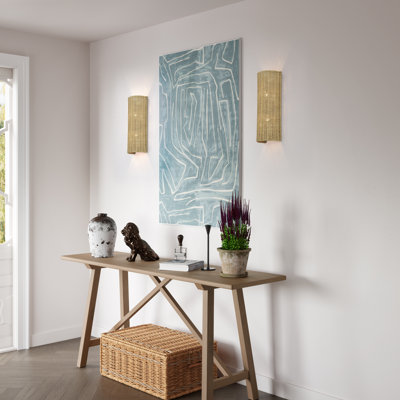 Weavington 2 Light Antique Gold Leaf Ada Sconce