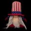 Gnome patriotique 4,75 "illuminé le 4 juillet