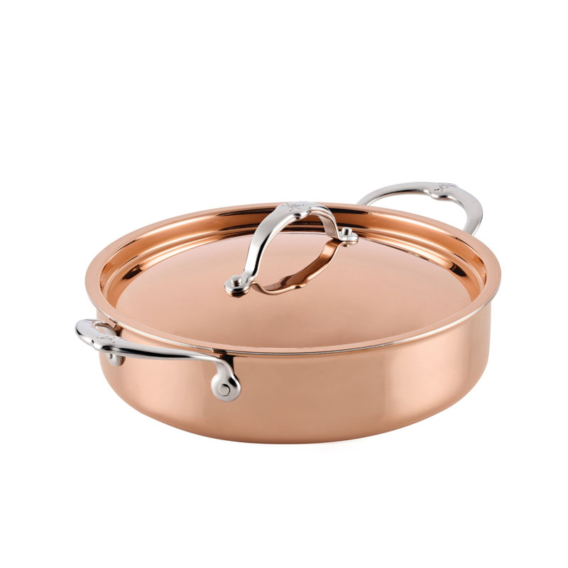 CopperBond Aura 3.5-Quart Professional Copper Rondeau with Lid