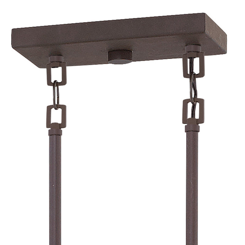 Luminaire suspendu linéaire à 8 lumières pour îlot de cuisine Alister, Bronze Buckeye