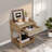 Retro Style Nightstand With 1 Drawer, An Open Shelf, Turned Legs And Metal Handles