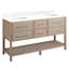 60" Robertson Double Bathroom Vanity Set with Rectangular Undermount Sinks-75247372-95319278-95319279