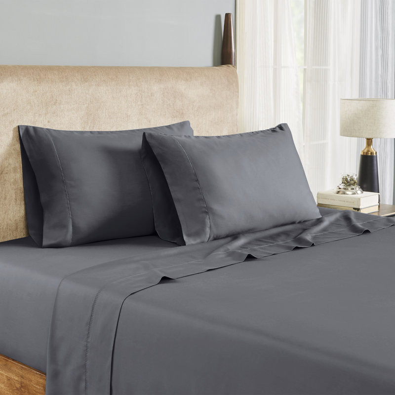 1200 Thread Count Cotton Blend Sheet Set, Platinum, Queen