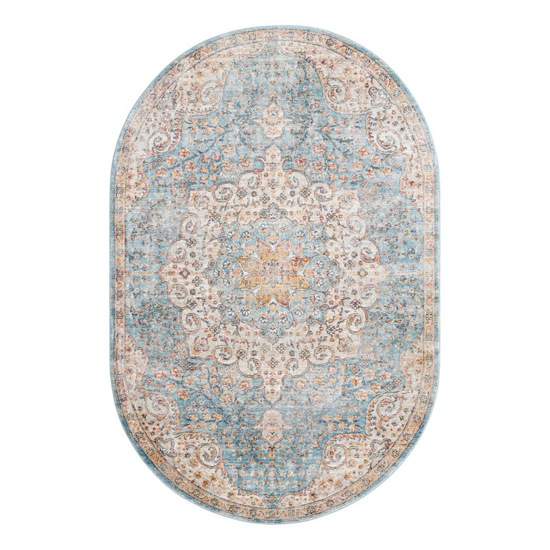 Oriental Indoor Rug, Oval 5'3" x 8'
