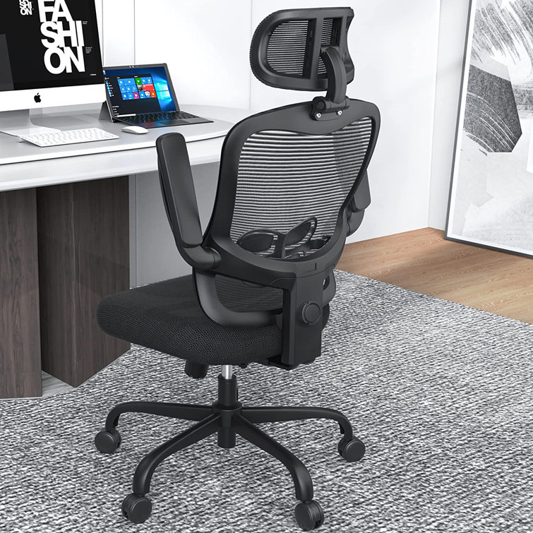 Office Chair, Desk Chair, Ergonomic Home Office Desk Chairs, Computer Chair  with Comfortable Armrests, Mesh Desk Chairs with Wheels, Office Desk Chair,  Mid-Back Task Chair with Lumbar Support 