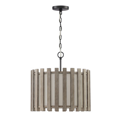 Denni 1 - Light Gray-Washed/Bronze Single Pendant