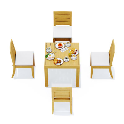 Atnas Outdoor 5 - Piece Teak Dining Set