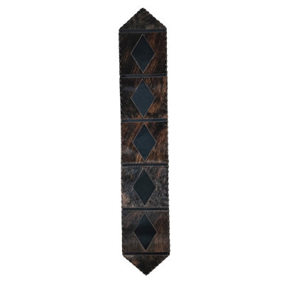 Black Diamond Cowhide Table Runner