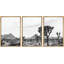 "Noir et blanc, paysage désertique, illustrations, art moderne, salon, chambre à coucher, bureau", 3 pièces-100780761-100780759