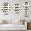 Five Canoes - Large Lake House Wall Clock-73150468