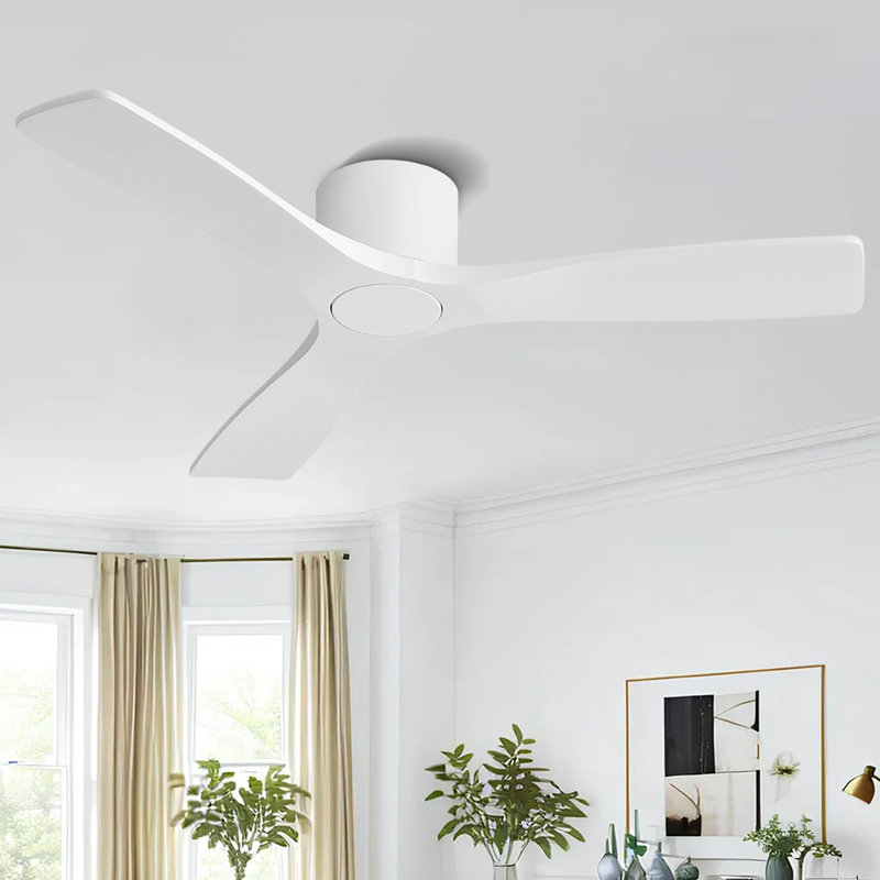 Ventilateur de plafond encastré 3 pales 48 pouces 48 pouces, Blanc, 48, Blanc