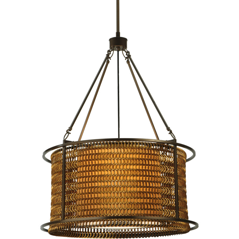 Greenbriar Oak 4 - Light Chandelier, 49" H x 24" W x 24" D
