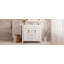Meuble-lavabo 36 po avec lavabo supérieur, 2 portes à fermeture douce et 2 tiroirs, meuble-lavabo simple-1744523725