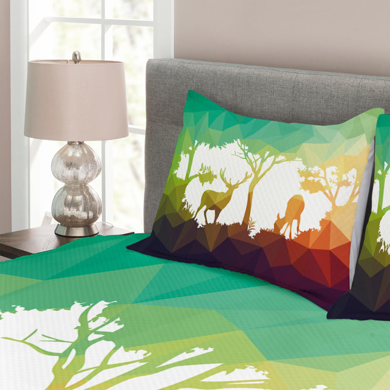 Rustic Polyester Coverlet, Queen Coverlet + 2 Shams