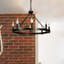 Mcleod 8 - Light Waggon Wheel Chandelier