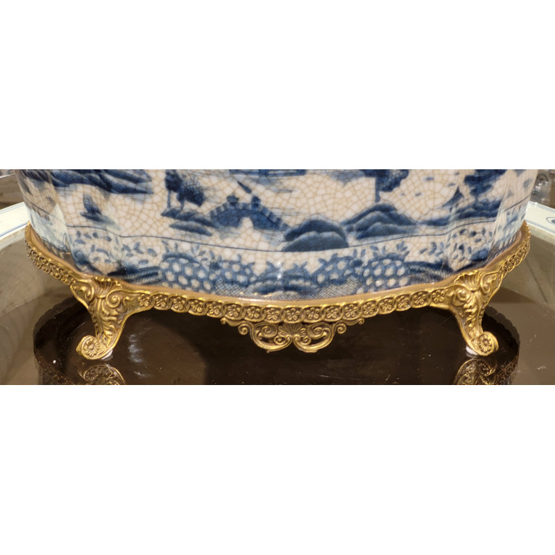 Blue Willow Handmade Planter