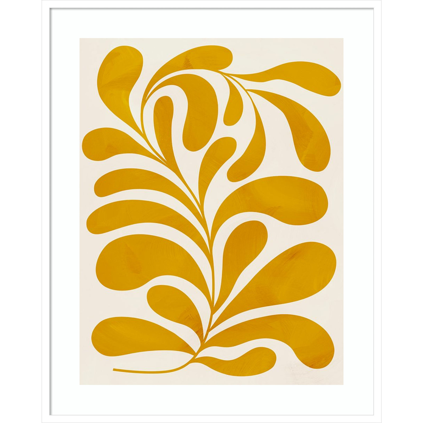Goldenrod II by Grace Popp, White, 41" H x 33" W x 1" D