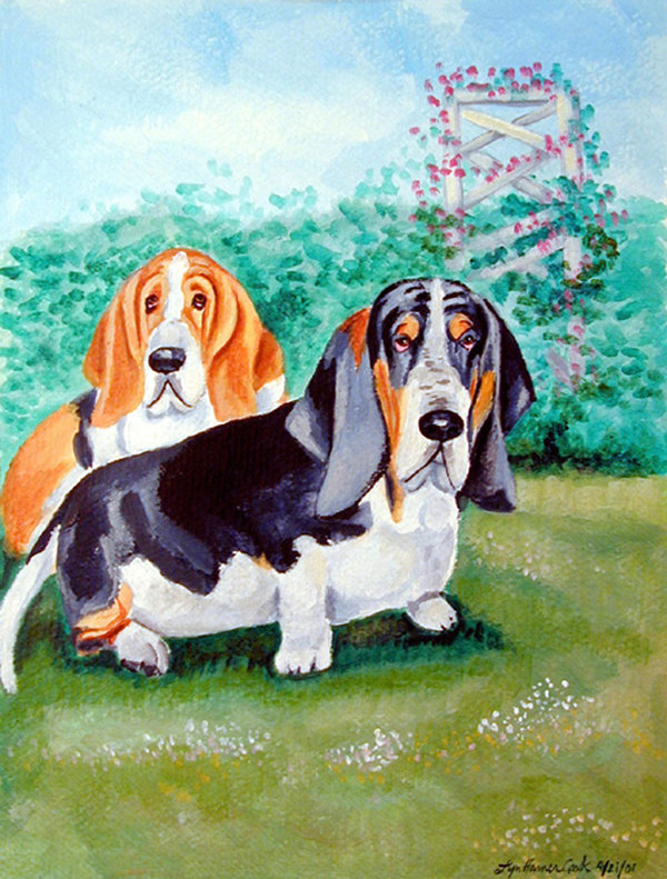 Basset hound polyester 40 x 28 po drapeau maison