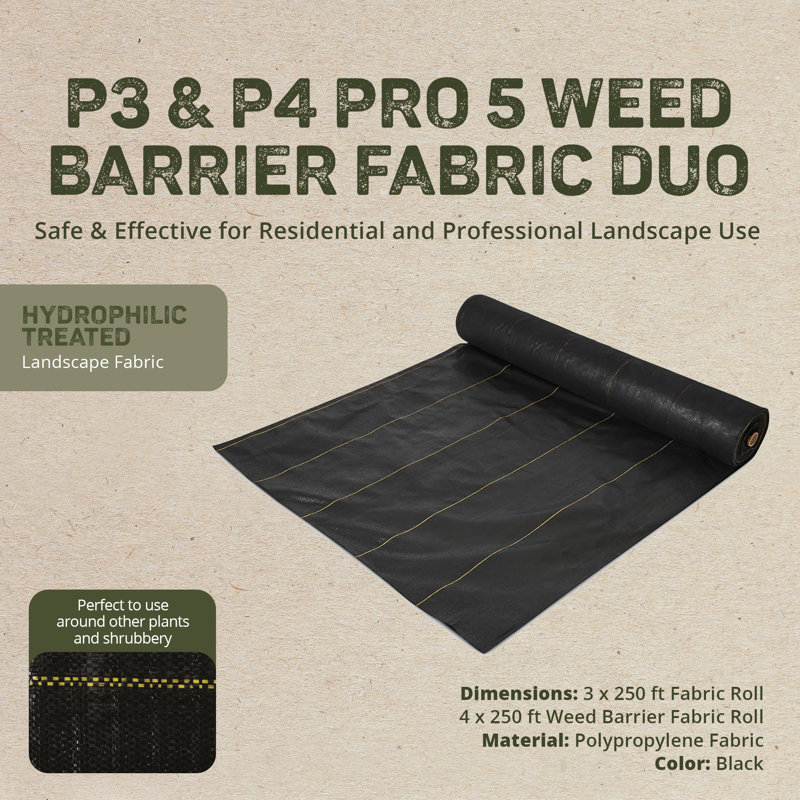Weed Barrier Shade Cloth and Cover, 3' x 250'