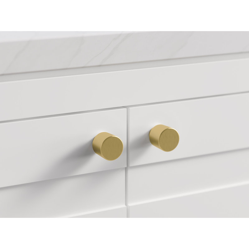 Bouton d'armoire Helst, Laiton brossé