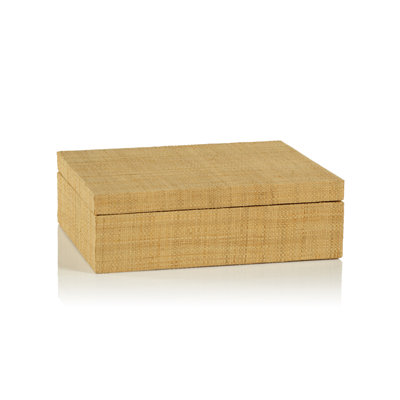 Natural Grasscloth Decorative Box