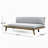HILLCREST  V Shaped 4-Piece Sofa Set-Gray