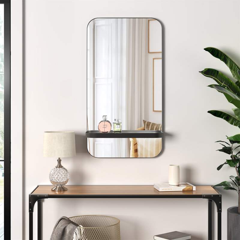 Miroir Ausonia, 29,53 po x 15,75 po, Noir