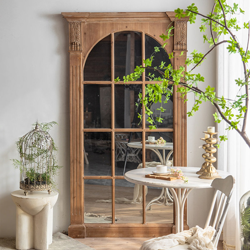 Miroirs pleine longueur rectangulaires en bois massif