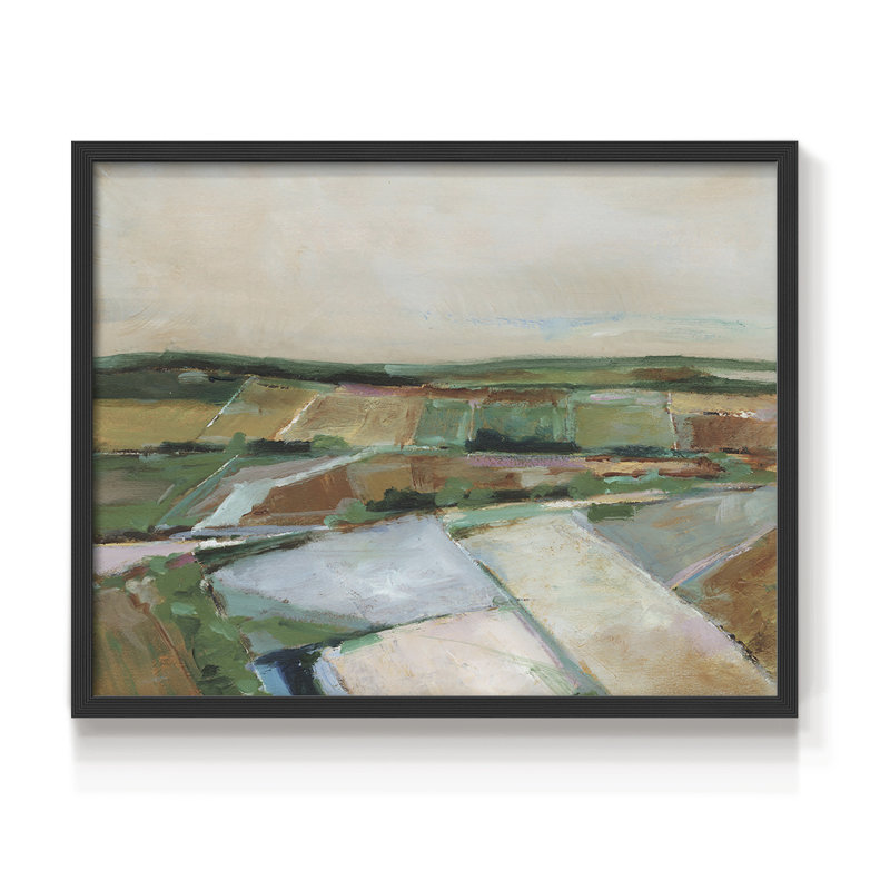 «Pastel Fields II», reproduction encadrée, H 11 po x l 14 po, Noir, noir, noir, noir